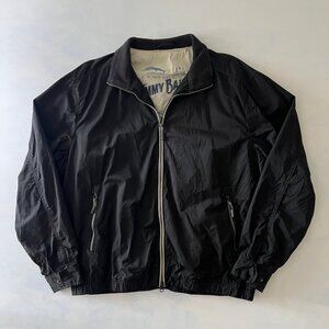 Tommy Bahama Black Collared Windbreaker Jacket